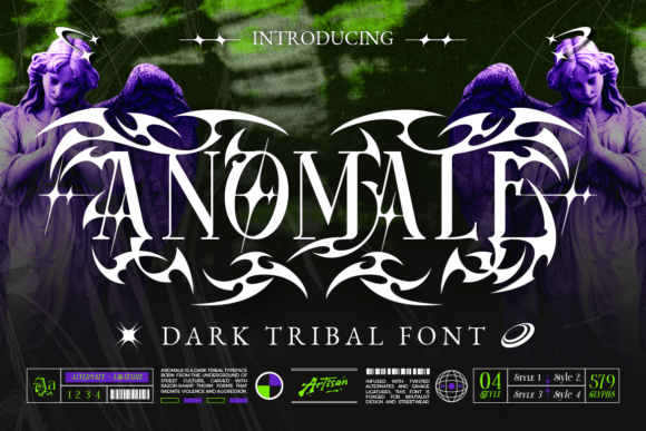Anomale: A Dark Tribal Typeface for Bold Design