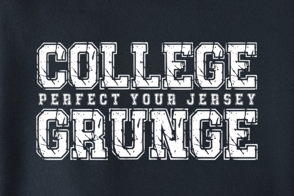College Grunge Font: Bold Athletic Typography for Modern Design