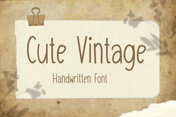 Cute Vintage: A Sweet and Friendly Display Font for Creative Projects