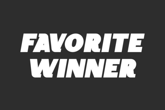 Favorite Winner: A Bold Display Font for Dynamic Designs