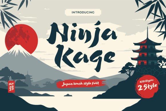 Ninja Kage: A Dynamic Brush Font with a Natural Feel
