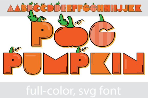 Pog Pumpkin: A Video Game Style Color Font