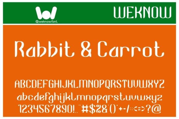 Rabbit and Carrot: A Fancy Display Font for Creative Projects