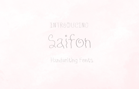 Saifon: A Sweet Handwritten Font for Creative Projects