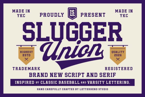 Slugger Union: Bold Varsity Spirit for Your Designs
